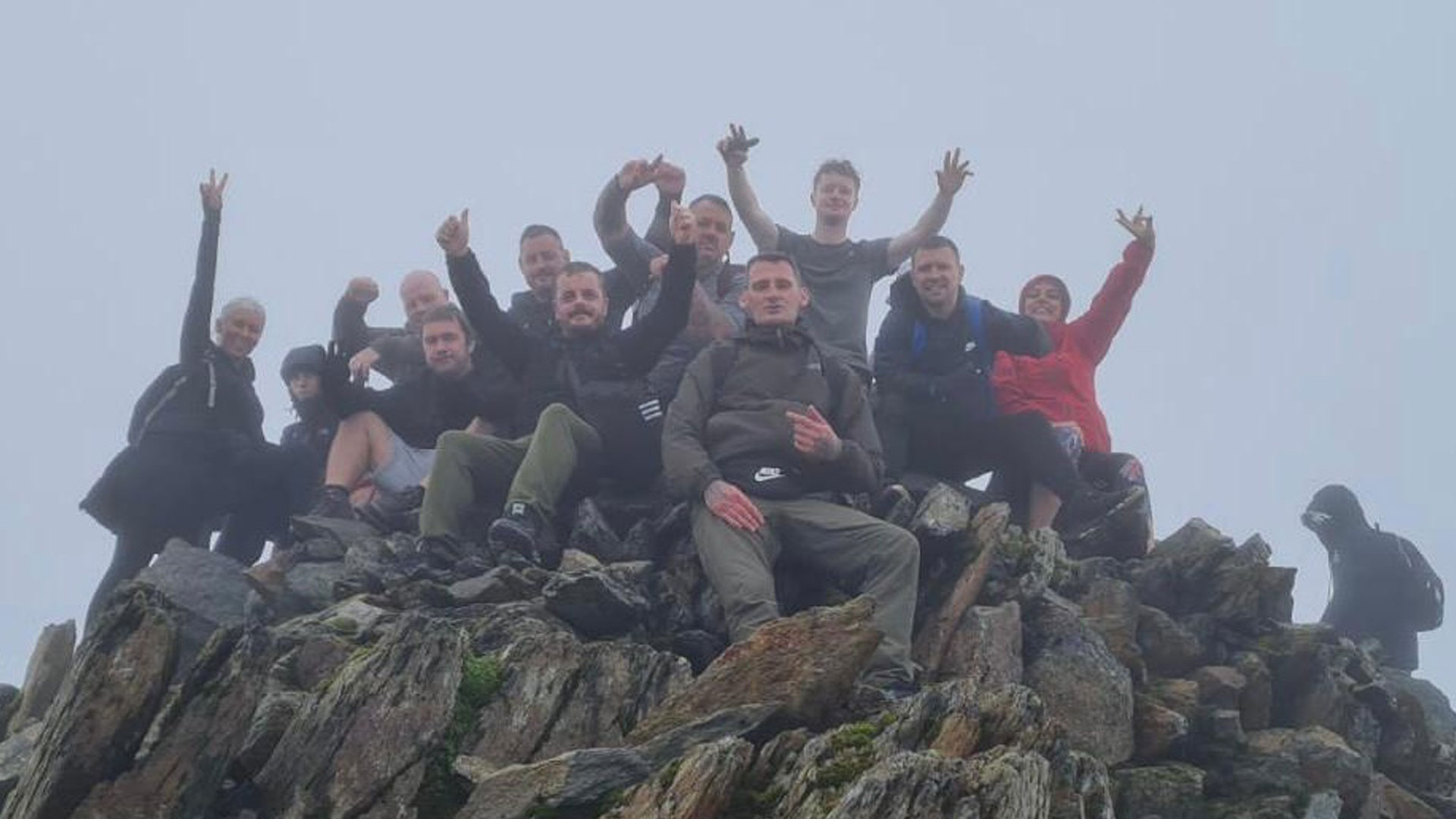 A photo of the team on the walk