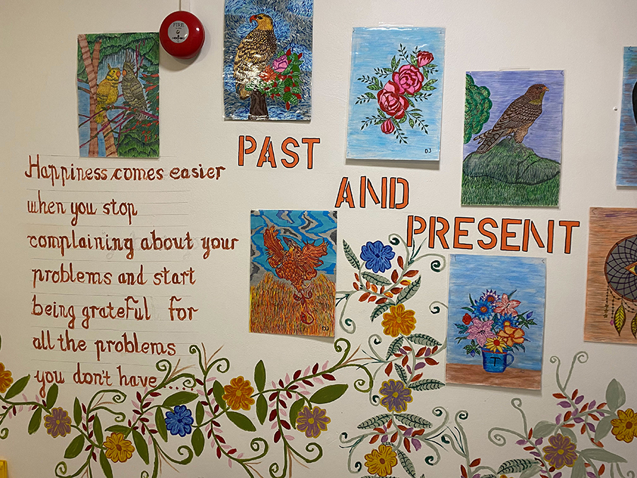 Art on the walls of our Peterborough service