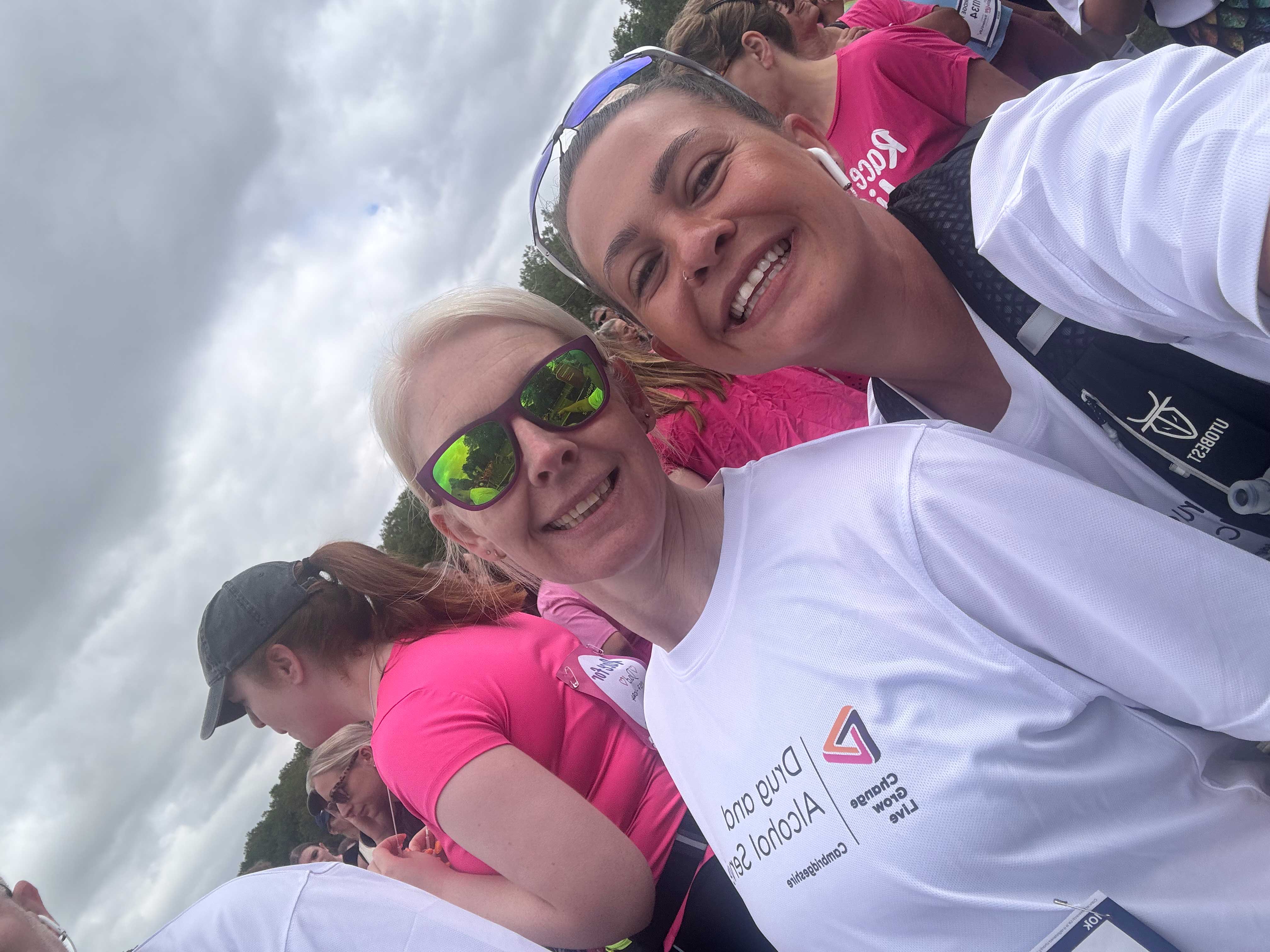 Two women taking a selfie