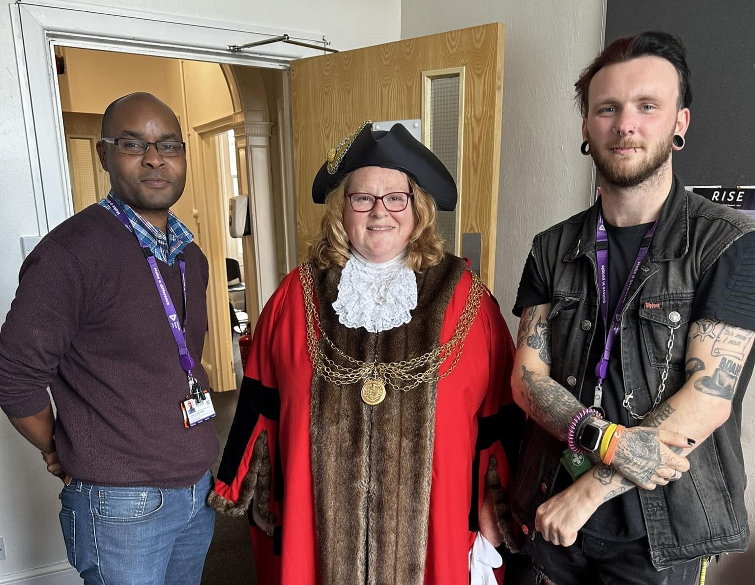 rise team with mayor of great yarmouth