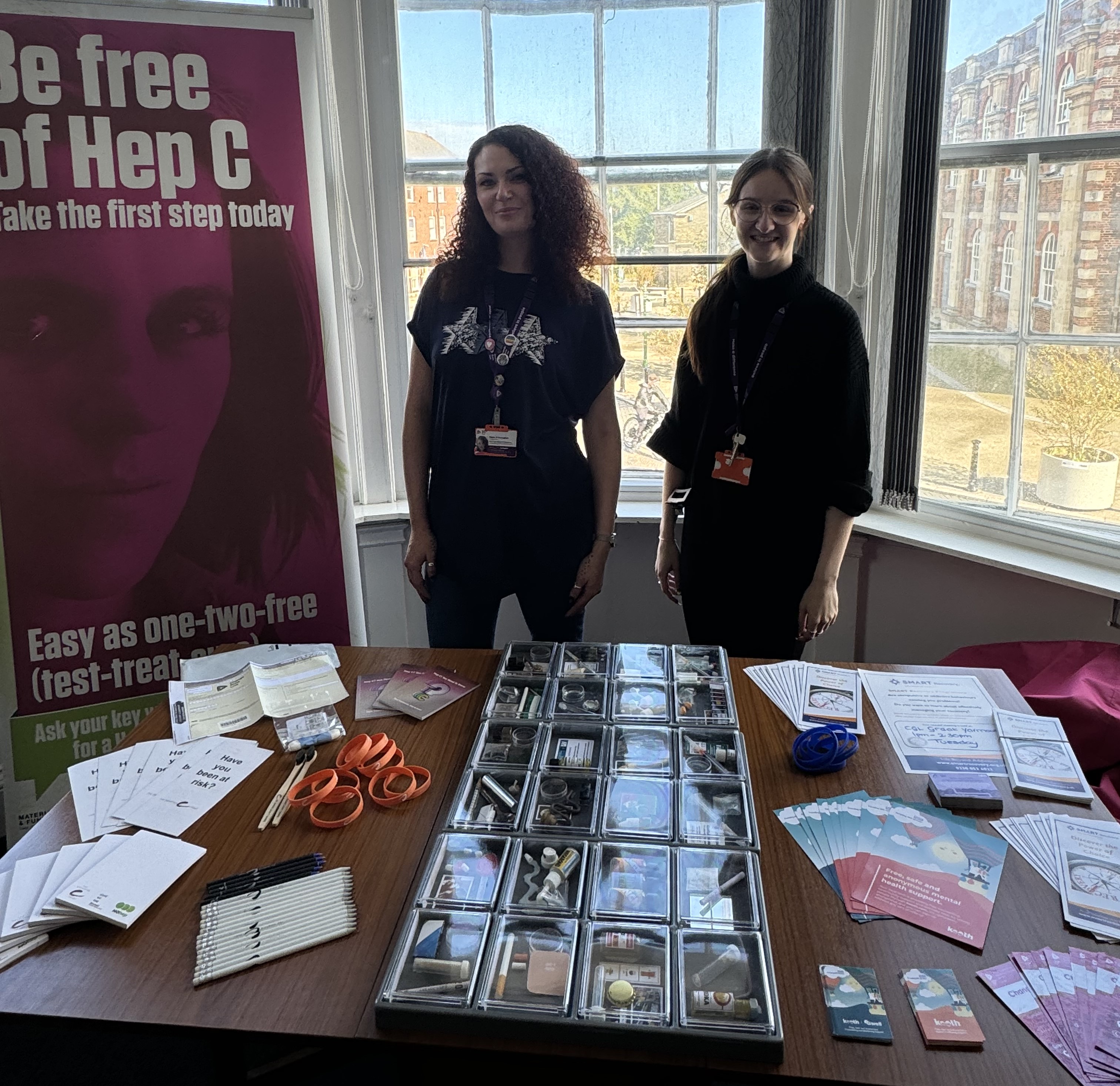 two staff delivering guidance