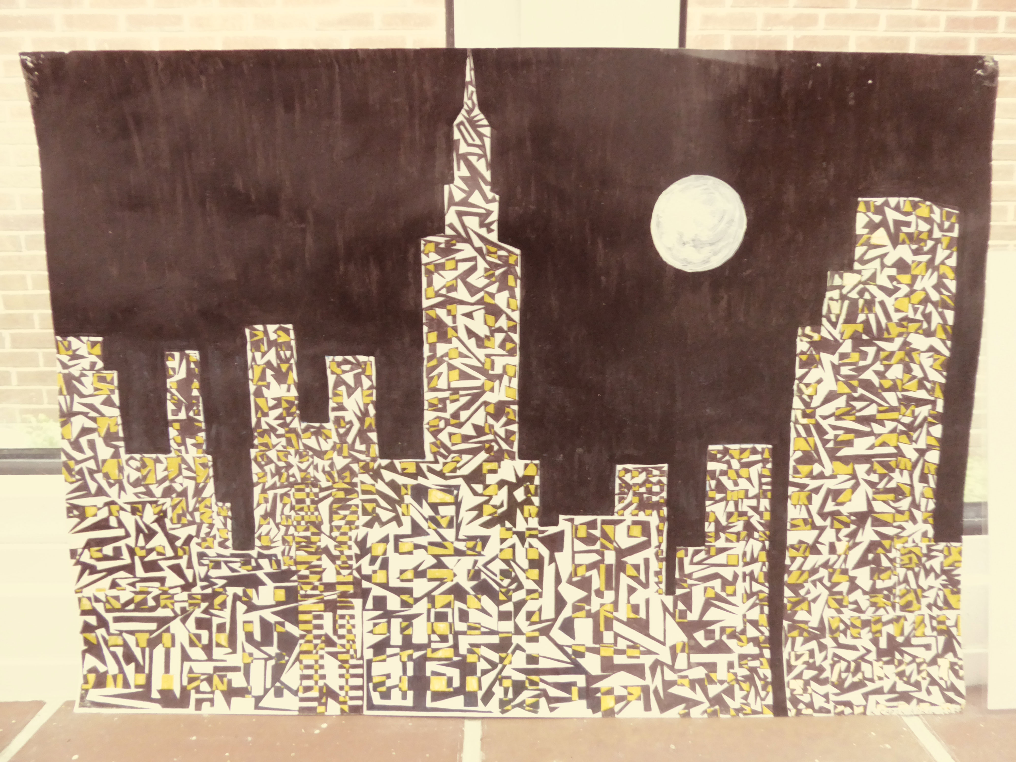 A skyscraper painting