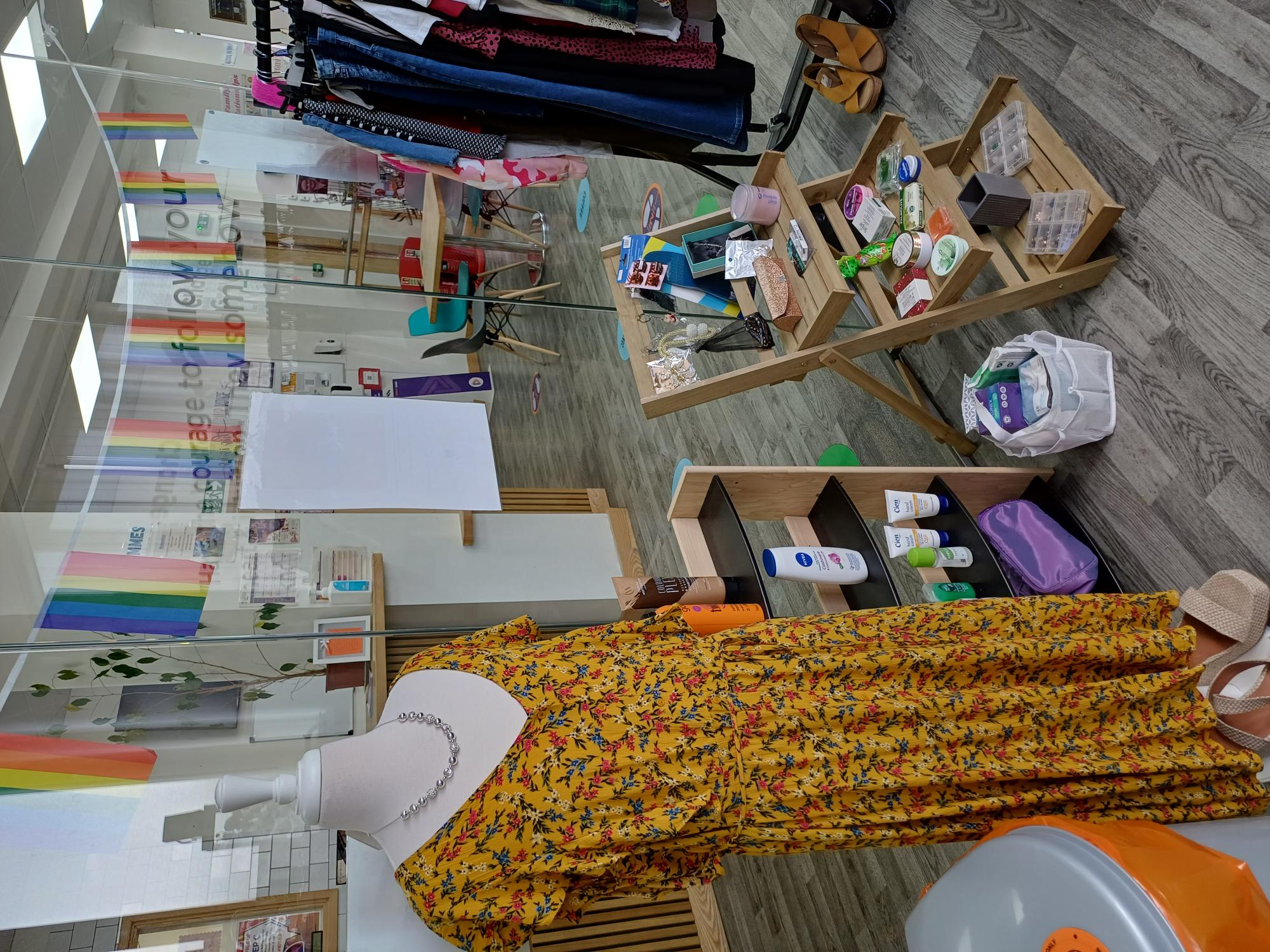 The glass wall of The Boutique acts as the perfect shop window in the reception area