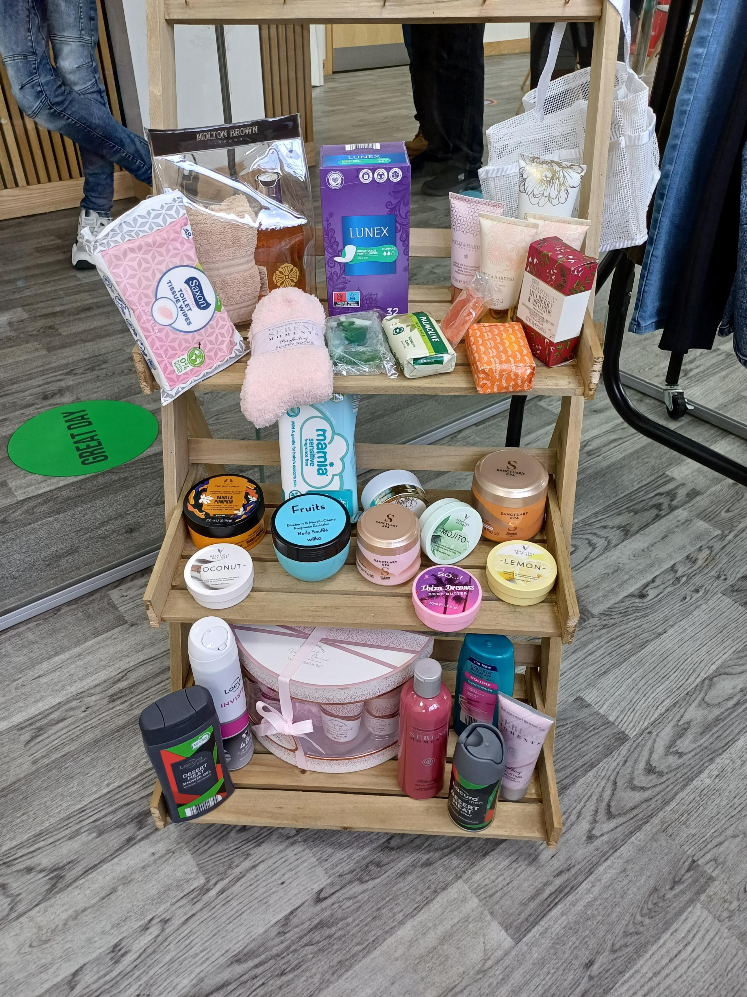 The Boutique also stocks toiletries and personal hygiene items