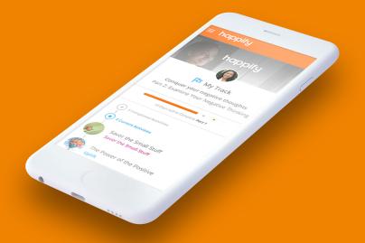 happify app screenshot in a phone