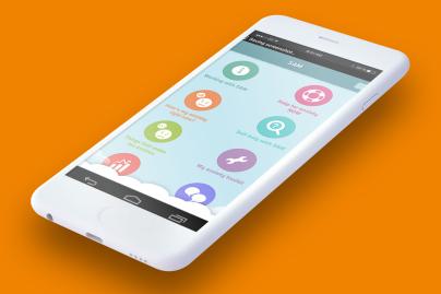 sam app screenshot in a phone