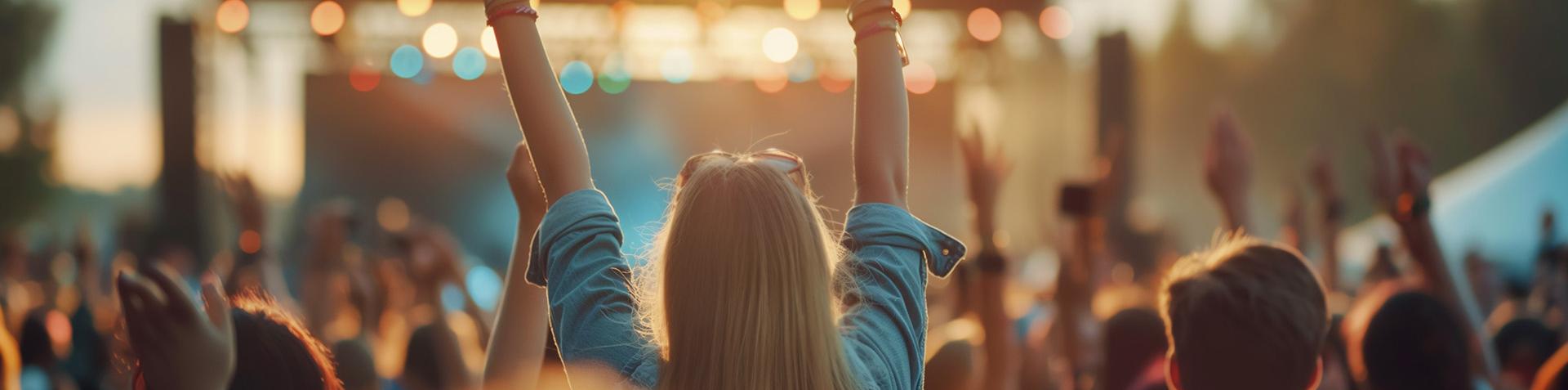 a big crowd at a festival